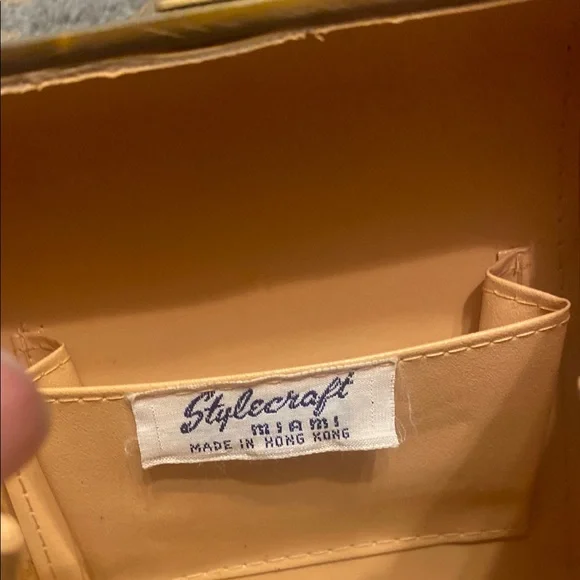 Vintage Butterscotch Gold Stylecraft Women's Bag LUCITE $75 - Picture 5 of 6